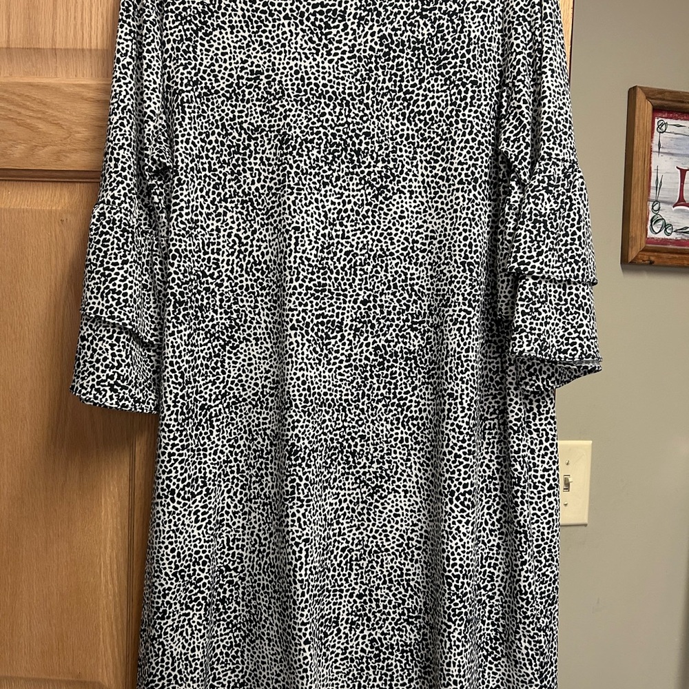 Apt. 9 Black and White Dolman Sleeve Dress
